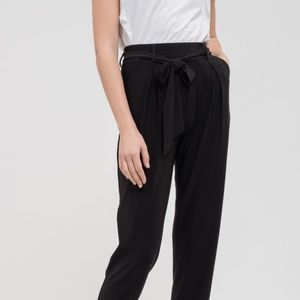 Lydelle Black High Waist Taper Pants